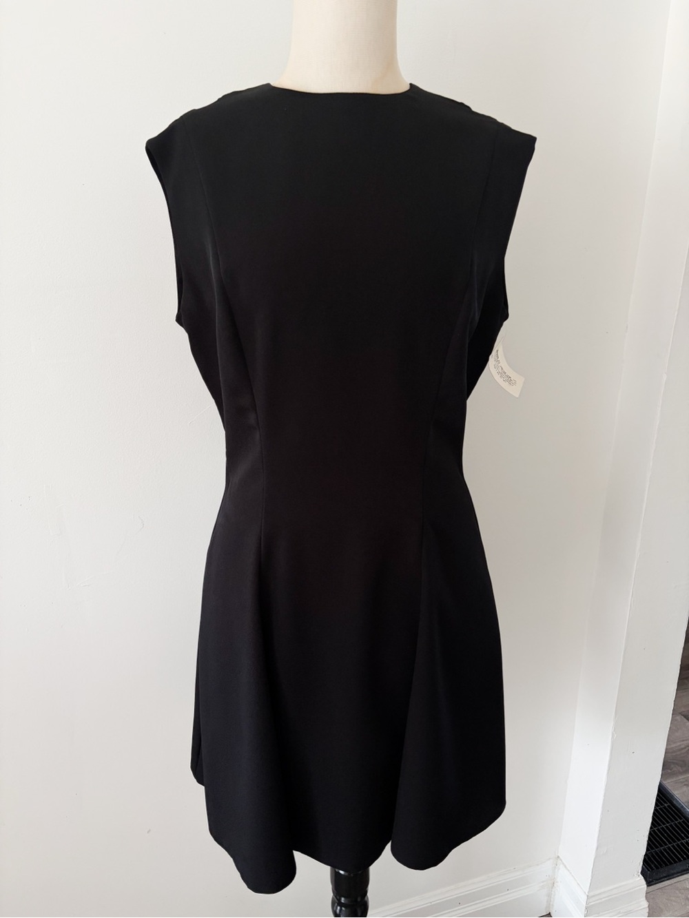 Vintage AGMIR Classic Black Women's Sheath Dress, Size M and L - Made in Europe